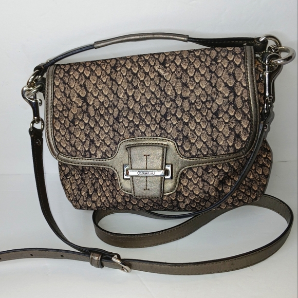 Coach Taylor Snake Print Crossbody Bag - Picture 1 of 9